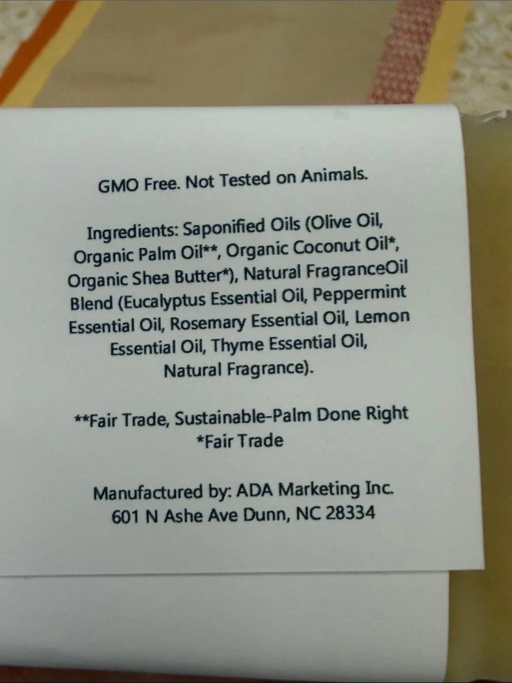 N/A handmade soap